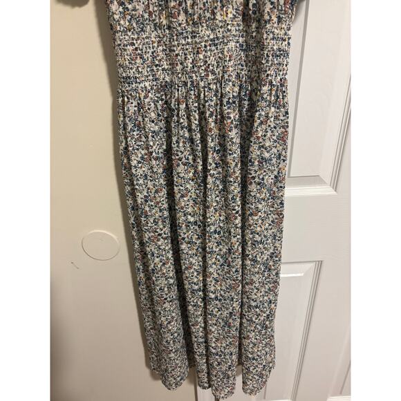 Madewell smock-waist peasant dress in blossoming vines sz large. Missing lining - Picture 14 of 14